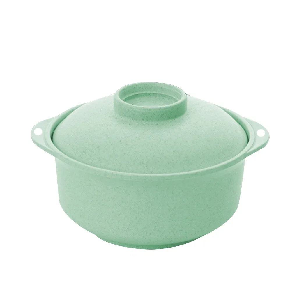 Tazones para fideos instantáneos con tapa, tazones para sopa y arroz caliente, recipientes para comida de estilo japonés