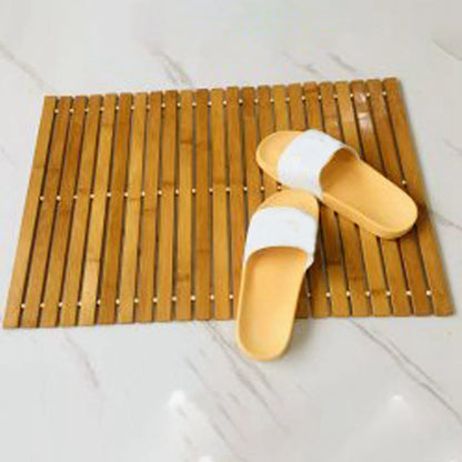 Alfombrilla de madera de bambú natural, impermeable, para baño, inodoro, mascotas. Grande y pequeña para ducha, antideslizante
