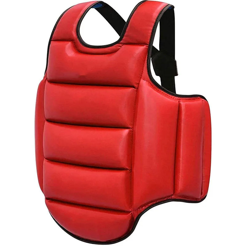 Chaleco protector de pecho reversible para taekwondo, artes marciales, armadura para costillas, entrenamiento de karate, judo y kickboxing