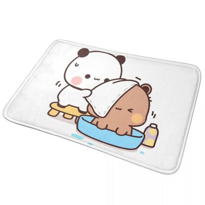 Alfombrilla de baño Bubu And Dudu para ducha, decoración del hogar, con forma de oso, secado rápido, moderna, absorbente y antideslizante