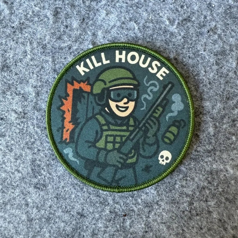 Parche táctico militar con forma de calavera, brazalete, insignia de guerrero, con cierre de velcro para ropa