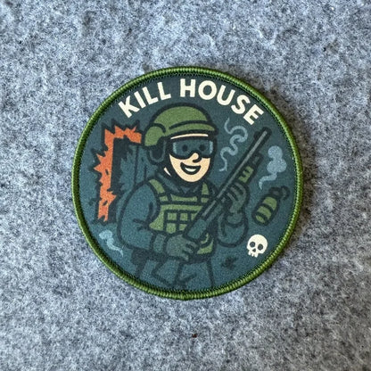 Parche táctico militar con forma de calavera, brazalete, insignia de guerrero, con cierre de velcro para ropa