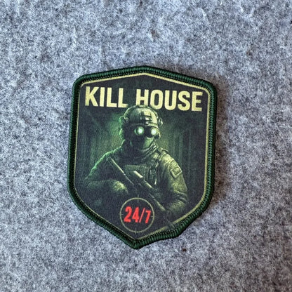 Parche táctico militar con forma de calavera, brazalete, insignia de guerrero, con cierre de velcro para ropa