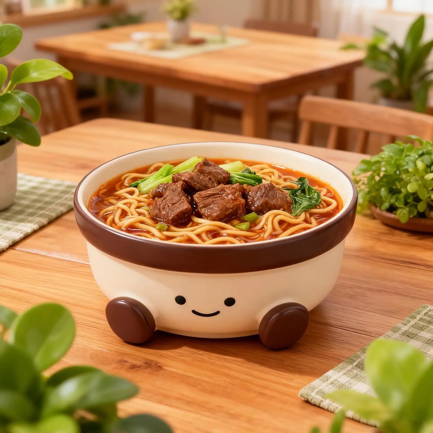 Bol para fideos de cerámica de 900 ml con diseño 3D, resistente al calor