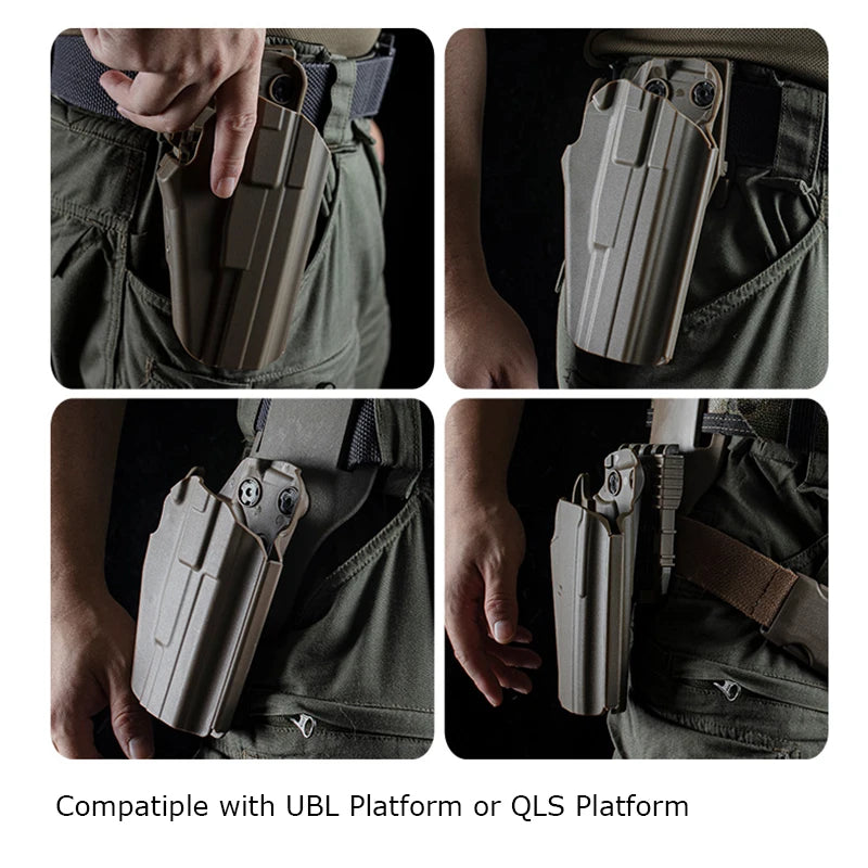 Funda táctica de caza para diestros y zurdos para GL 17 20 21 22 31/H&K VP40 45/S&W M&P 22 45 9mm/SIGP225/Taurus PT24 PT809 PT840