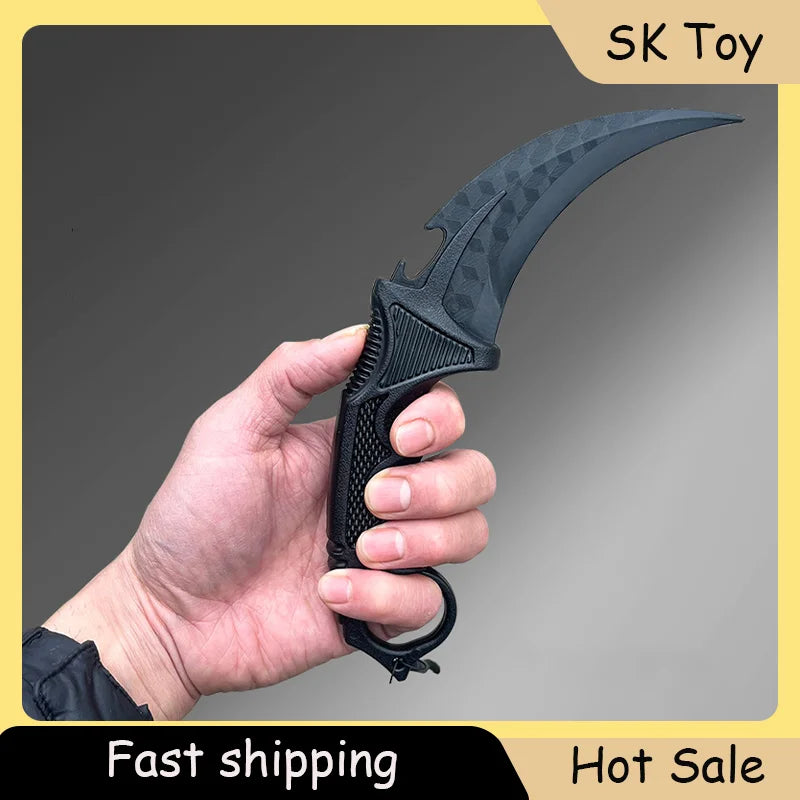 23cm/9.05inch Rubber Claw Knives Tactical Knife Katana Safety Unbladed Role-playing Model Props Karambit Talon Knives