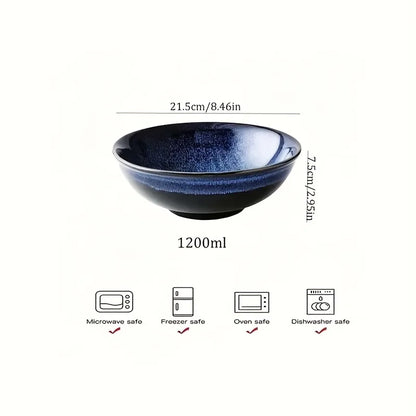 Bol de cerámica japonesa esmaltada al horno para fideos, ensalada, ramen, sopa, ensalada de frutas, etc.