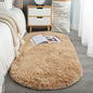 Alfombra ovalada suave y sedosa de felpa VIKAMA, decoración moderna para el hogar, sala de estar, sofá, centro de mesa, dormitorio de niña