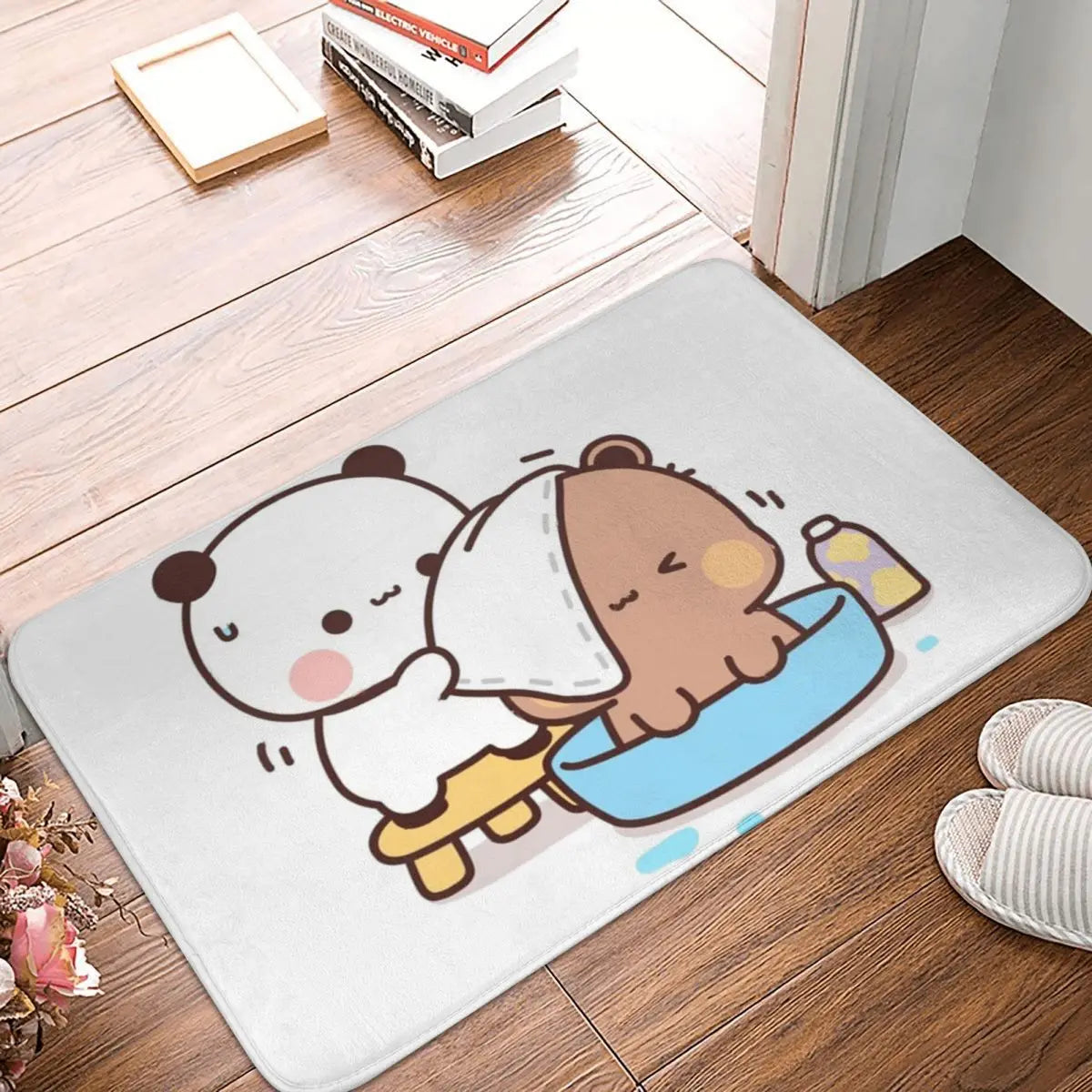 Alfombrilla de baño Bubu And Dudu para ducha, decoración del hogar, con forma de oso, secado rápido, moderna, absorbente y antideslizante
