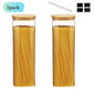 Paquete de 2/4 frascos de vidrio cuadrados de 1450 ml, recipientes de vidrio con tapas, frascos de boca ancha, almacenamiento para pasta, granos, avena, azúcar, galletas, frijoles, juego de frascos herméticos