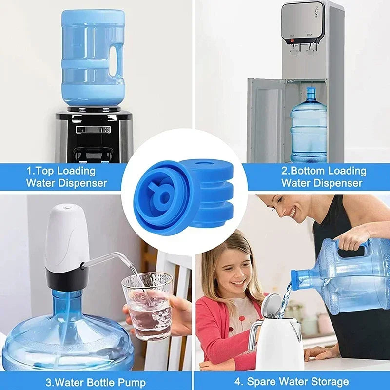 Tapa de silicona para bidones de agua, resistente a derrames, reutilizable, compatible con bidones de 20lts o boquillas similares