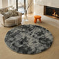 Alfombra suave y mullida para sala de estar, área de sofá, pelo largo para dormitorio, base antideslizante, redonda de felpa para niños, decoración del hogar