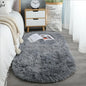 Alfombra ovalada suave y sedosa de felpa VIKAMA, decoración moderna para el hogar, sala de estar, sofá, centro de mesa, dormitorio de niña
