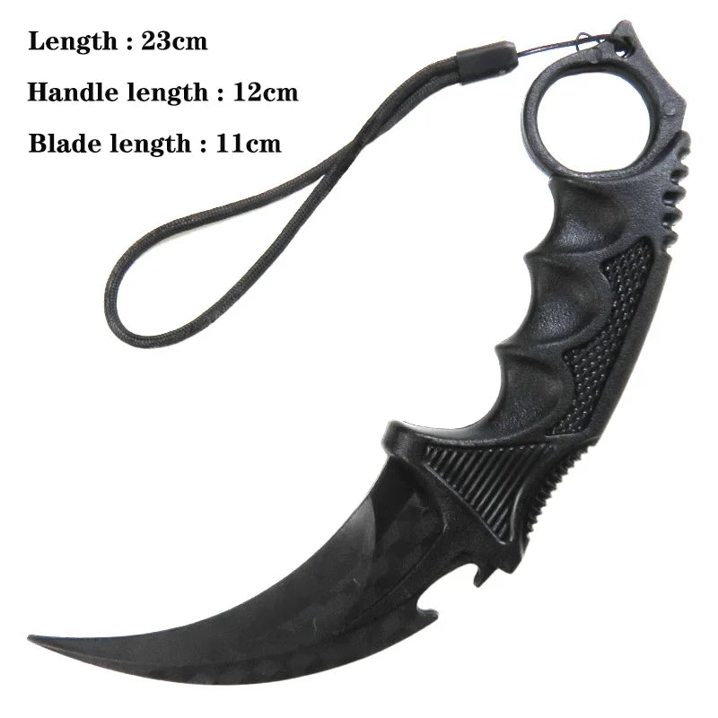23cm/9.05inch Rubber Claw Knives Tactical Knife Katana Safety Unbladed Role-playing Model Props Karambit Talon Knives