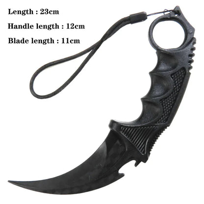 23cm/9.05inch Rubber Claw Knives Tactical Knife Katana Safety Unbladed Role-playing Model Props Karambit Talon Knives