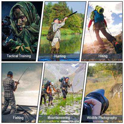 Bufanda táctica de camuflaje, de malla, camuflaje para deportes al aire libre, velo facial de francotirador, juegos de guerra, camping, caza y ciclismo