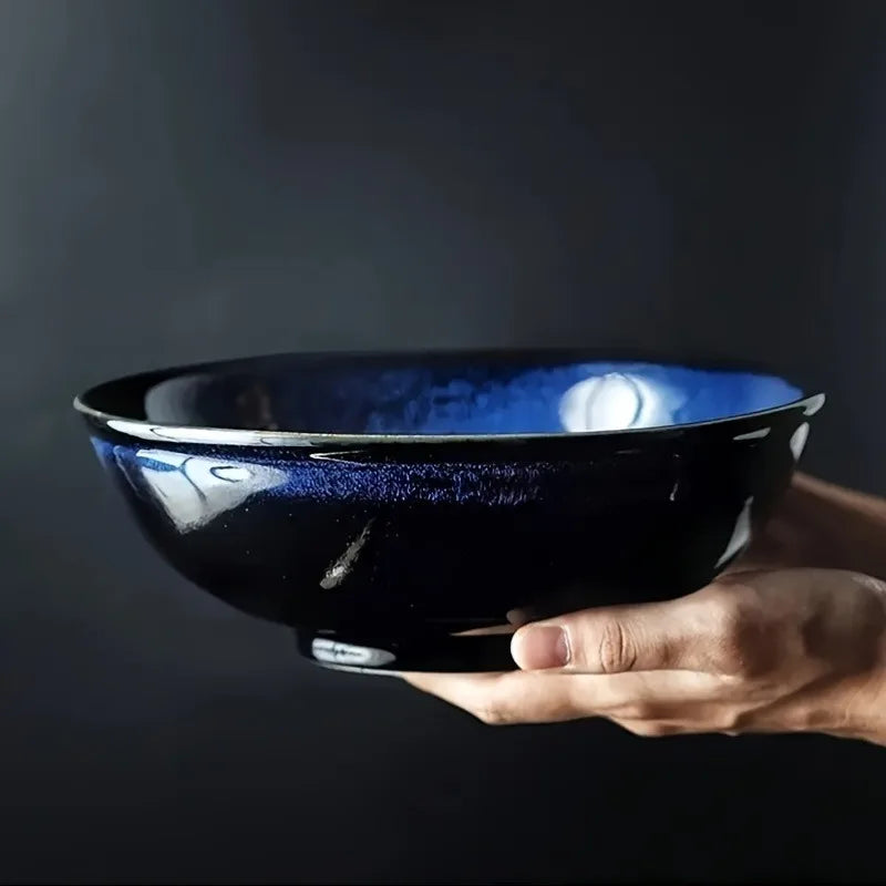 Bol de cerámica japonesa esmaltada al horno para fideos, ensalada, ramen, sopa, ensalada de frutas, etc.