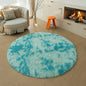 Alfombra suave y mullida para sala de estar, área de sofá, pelo largo para dormitorio, base antideslizante, redonda de felpa para niños, decoración del hogar