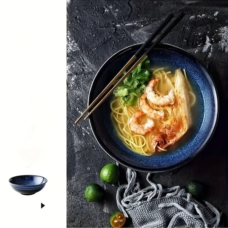 Bol de cerámica japonesa esmaltada al horno para fideos, ensalada, ramen, sopa, ensalada de frutas, etc.