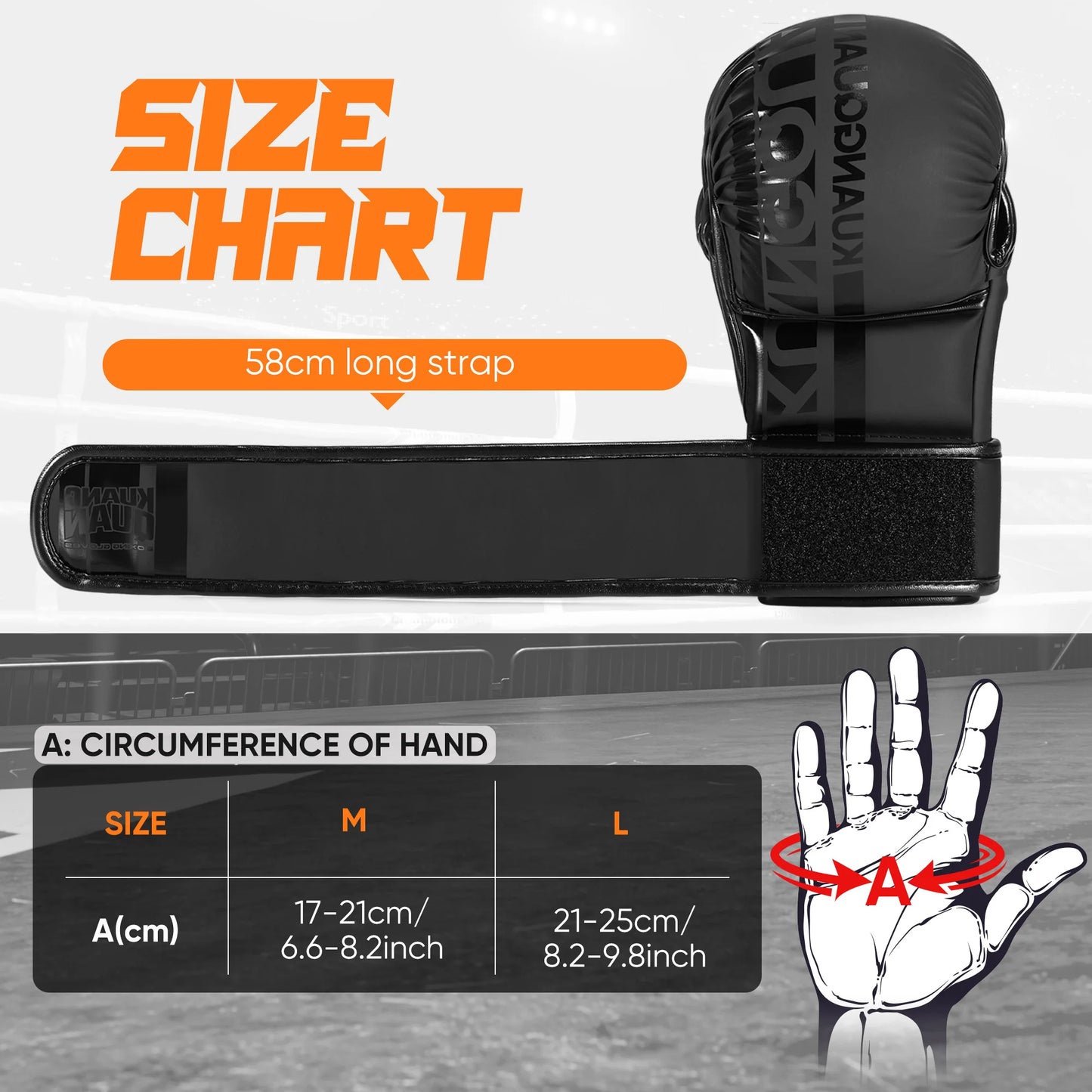 Guantes con palma abierta para sparring y grappling, artes marciales unisex, deportes de contacto, MMA, boxeo, muay thai, kickboxing