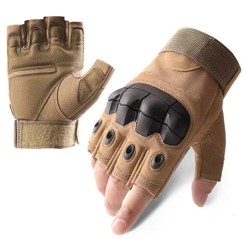 Guantes tácticos de tiro, diseño táctil, protección para fitness, deportes, motociclismo, caza, diseño dedo completo para caminar