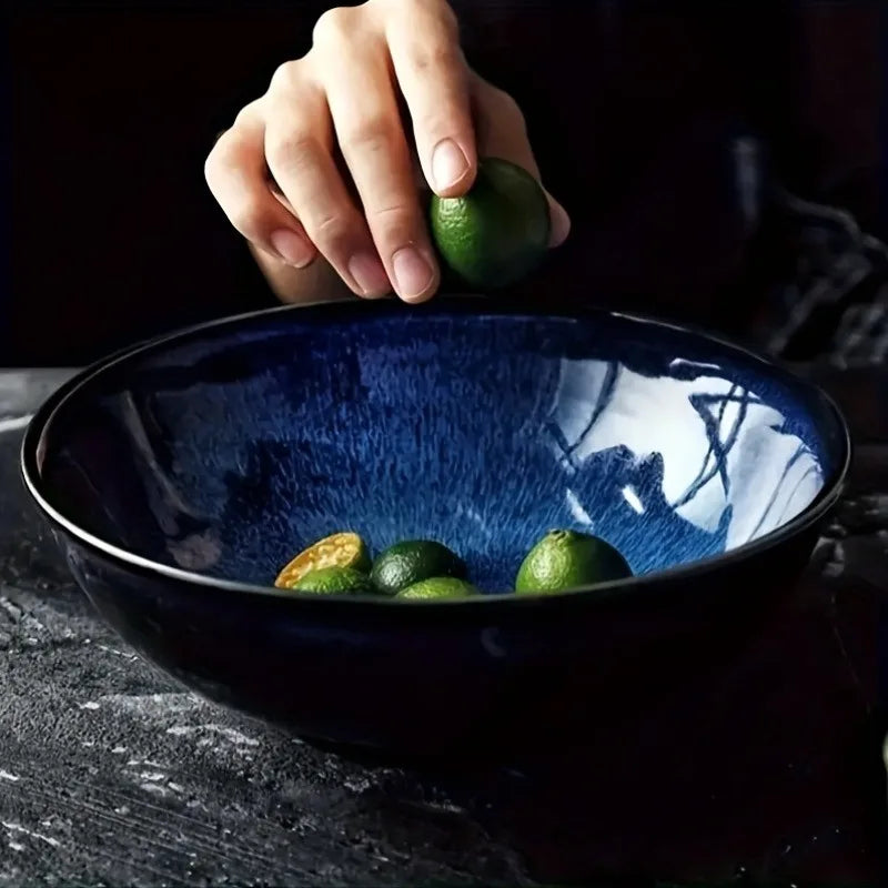 Bol de cerámica japonesa esmaltada al horno para fideos, ensalada, ramen, sopa, ensalada de frutas, etc.