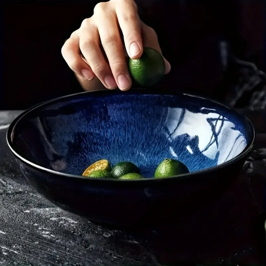 Bol de cerámica japonesa esmaltada al horno para fideos, ensalada, ramen, sopa, ensalada de frutas, etc.