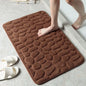 Alfombrilla de baño antideslizante con relieve de adoquines, absorbente, lavable, para bañera, ducha o puerta. Decorativo