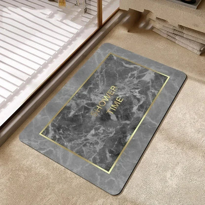 Alfombras de baño, alfombra de suelo de tierra de diatomeas suave, superabsorbente. Felpudo para puerta, antideslizante de goma para ducha