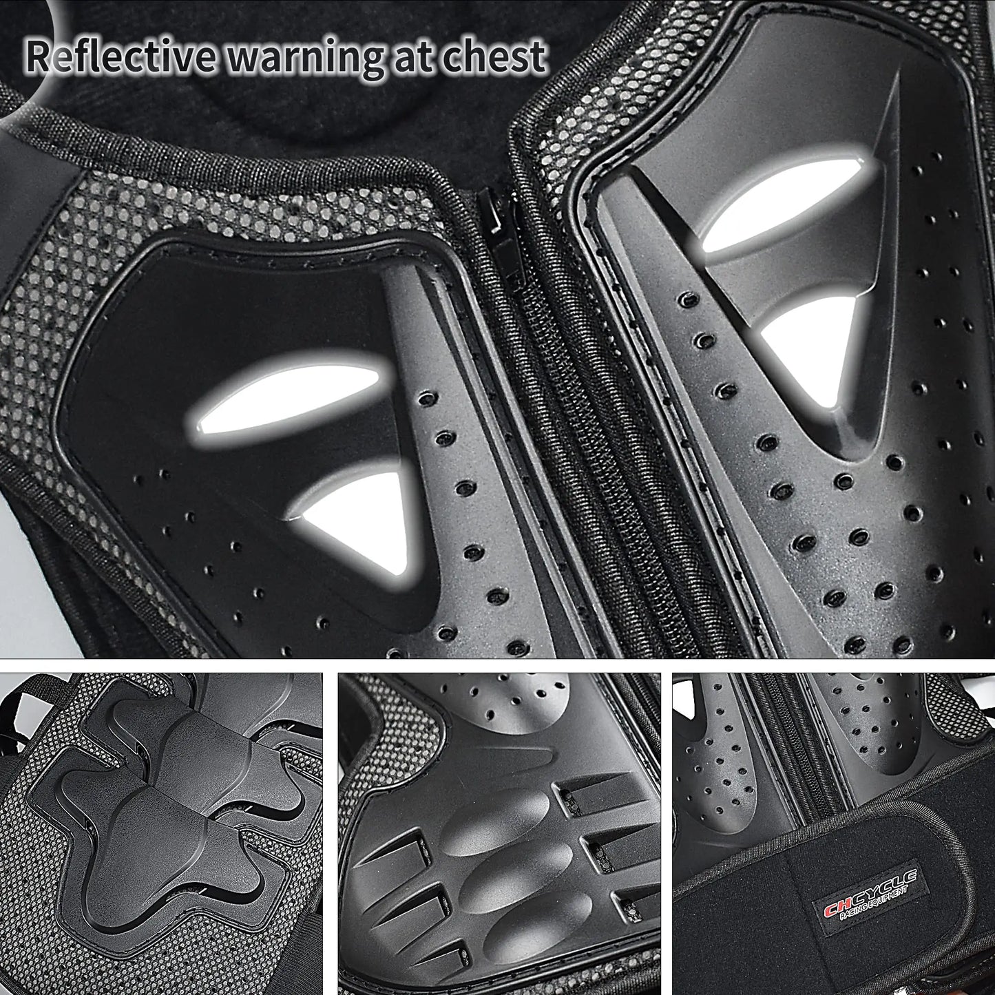Traje para motociclistas infantiles, equipo para motocross, protector de pecho para niños con coderas y rodilleras