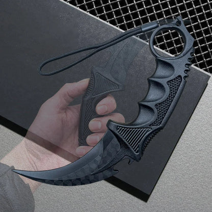 23cm/9.05inch Rubber Claw Knives Tactical Knife Katana Safety Unbladed Role-playing Model Props Karambit Talon Knives