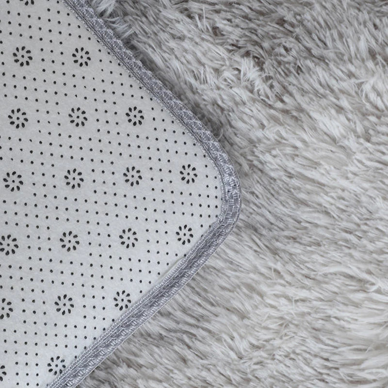 Alfombra suave y mullida para sala de estar, área de sofá, pelo largo para dormitorio, base antideslizante, redonda de felpa para niños, decoración del hogar