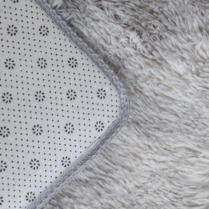 Alfombra suave y mullida para sala de estar, área de sofá, pelo largo para dormitorio, base antideslizante, redonda de felpa para niños, decoración del hogar
