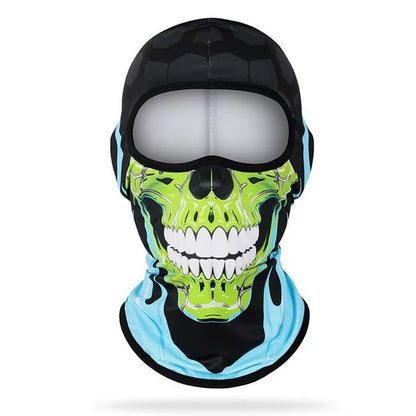 Pasamontañas con diseño de payaso, fantasma y calavera, transpirable, resistente al viento y a los rayos UV, ideal para las cuatro estaciones