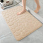 Alfombrilla de baño antideslizante con relieve de adoquines, absorbente, lavable, para bañera, ducha o puerta. Decorativo