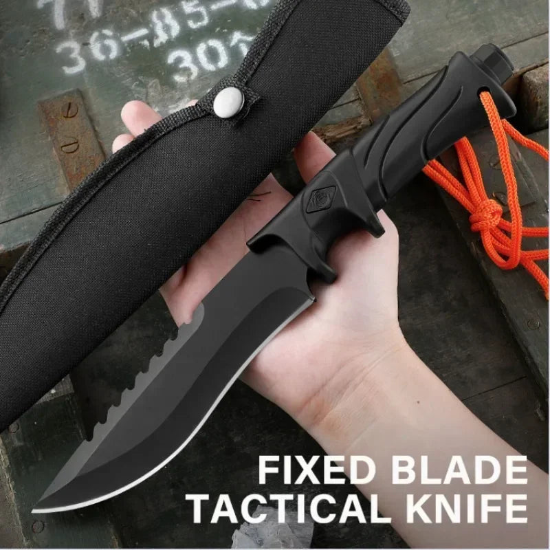Nuevo cuchillo táctico recto para acampada al aire libre, herramienta portátil, equipo EDC, cuchillo de supervivencia