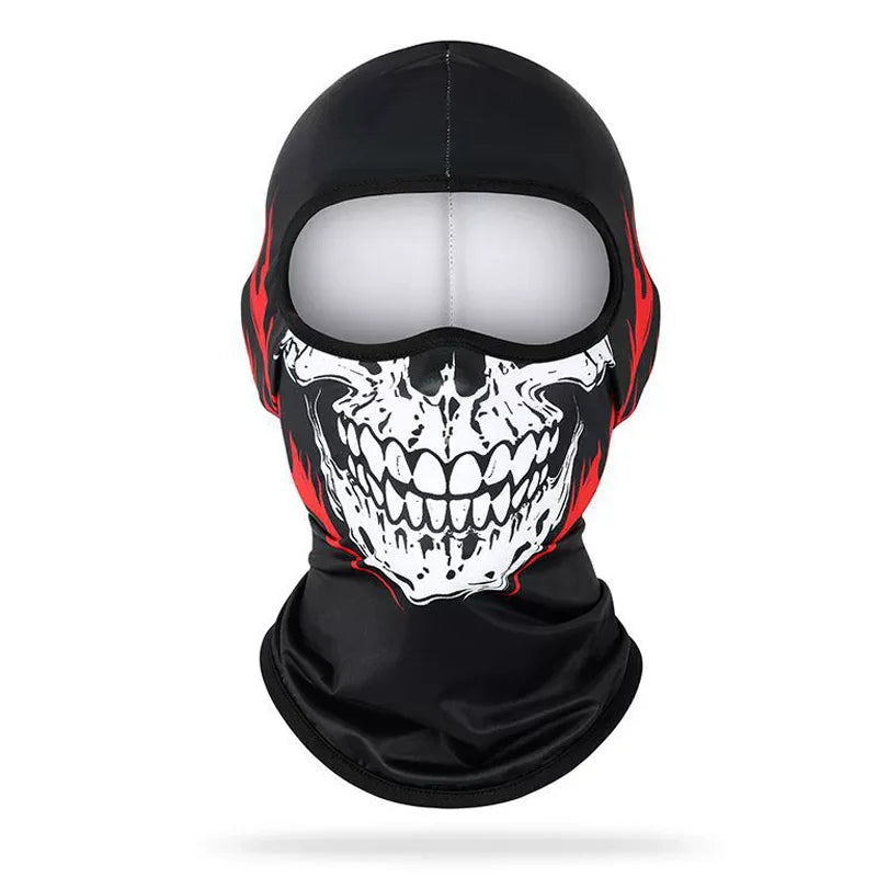 Pasamontañas con diseño de payaso, fantasma y calavera, transpirable, resistente al viento y a los rayos UV, ideal para las cuatro estaciones