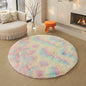 Alfombra suave y mullida para sala de estar, área de sofá, pelo largo para dormitorio, base antideslizante, redonda de felpa para niños, decoración del hogar