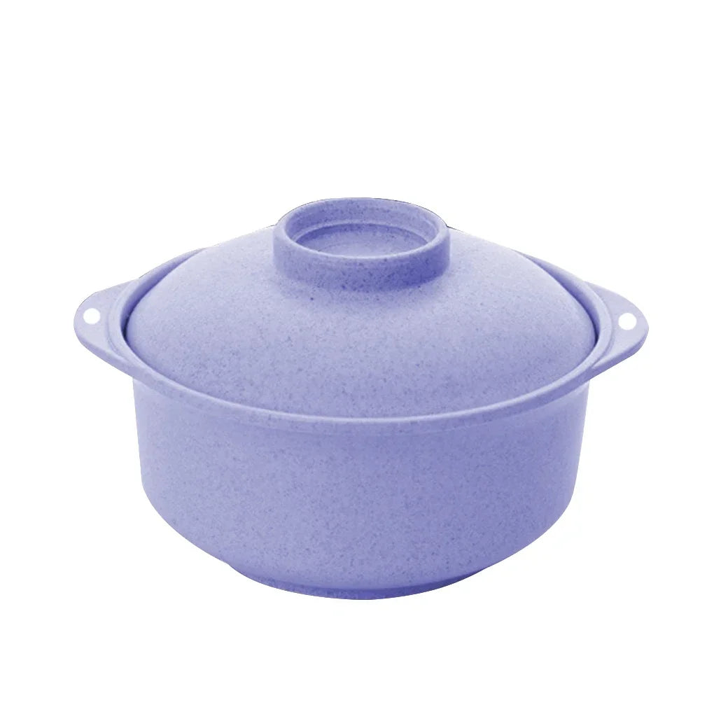 Tazones para fideos instantáneos con tapa, tazones para sopa y arroz caliente, recipientes para comida de estilo japonés
