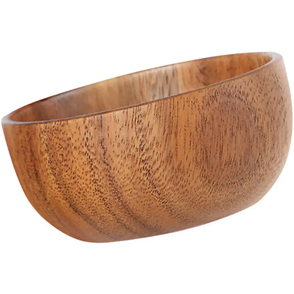 Bol de arroz de madera estilo japonés de 283 ml (10 oz) para fideos, sopa o ensalada. Ideal para el hogar, la cocina y el comedor