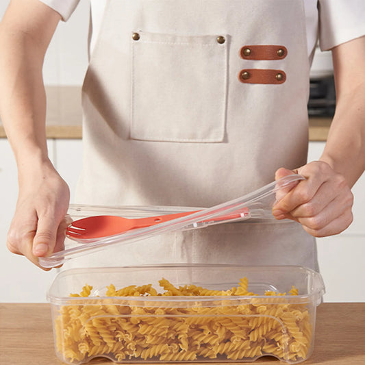 Recipientes para alimentos para microondas con tapa, 1.250 ml (44 oz), para cocinar espaguetis, con escurridor y cubiertos