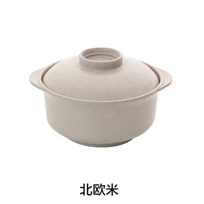 Tazones para fideos instantáneos con tapa, tazones para sopa y arroz caliente, recipientes para comida de estilo japonés