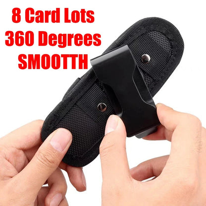 Funda táctica para linterna, cinturón, accesorio de iluminación duradero para caza, kits de supervivencia, giratoria de 360 grados