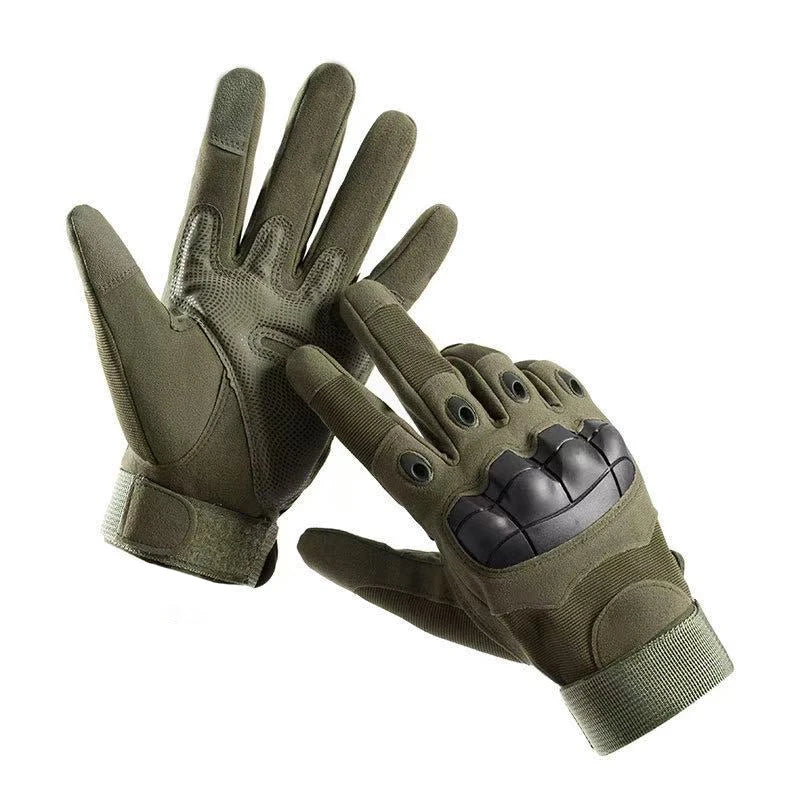 Guantes tácticos de tiro, diseño táctil, protección para fitness, deportes, motociclismo, caza, diseño dedo completo para caminar