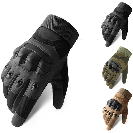 Guantes tácticos de tiro, diseño táctil, protección para fitness, deportes, motociclismo, caza, diseño dedo completo para caminar