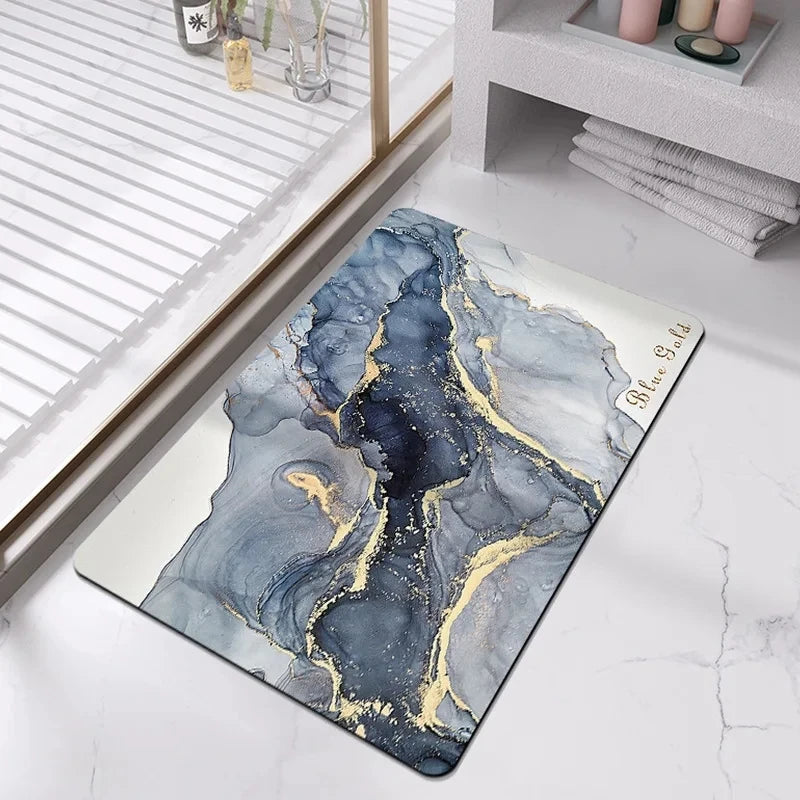 Alfombras de baño, alfombra de suelo de tierra de diatomeas suave, superabsorbente. Felpudo para puerta, antideslizante de goma para ducha