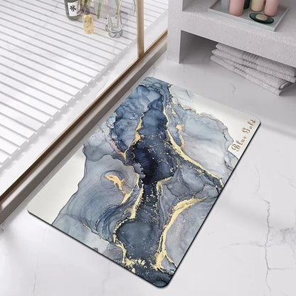 Alfombras de baño, alfombra de suelo de tierra de diatomeas suave, superabsorbente. Felpudo para puerta, antideslizante de goma para ducha