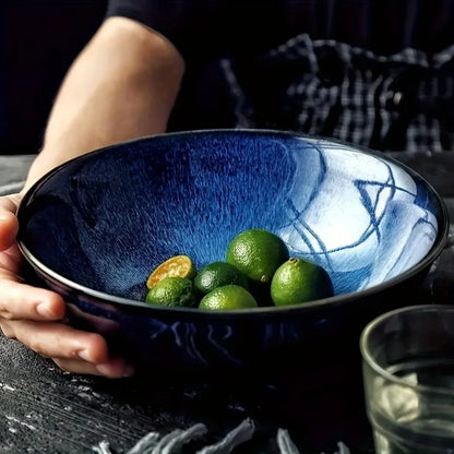 Bol de cerámica japonesa esmaltada al horno para fideos, ensalada, ramen, sopa, ensalada de frutas, etc.