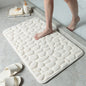 Alfombrilla de baño antideslizante con relieve de adoquines, absorbente, lavable, para bañera, ducha o puerta. Decorativo