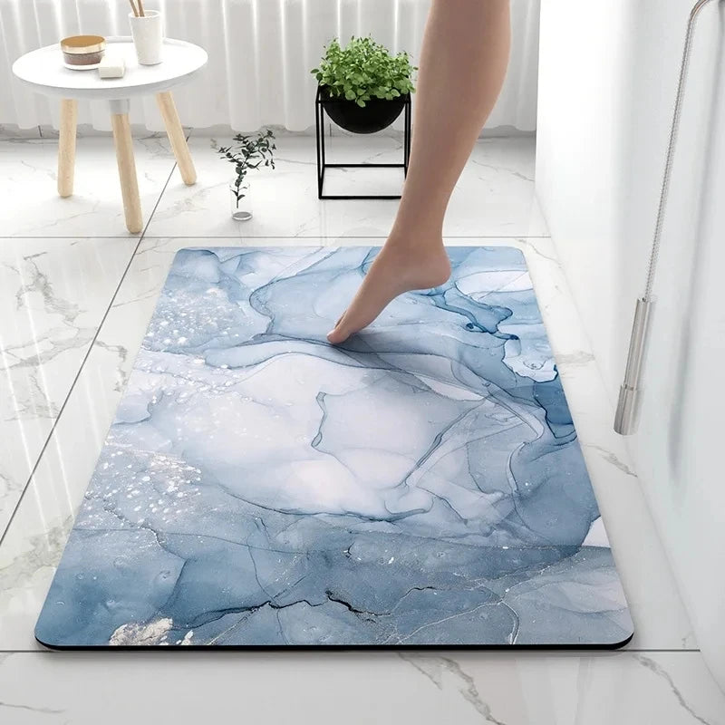 Alfombras de baño, alfombra de suelo de tierra de diatomeas suave, superabsorbente. Felpudo para puerta, antideslizante de goma para ducha